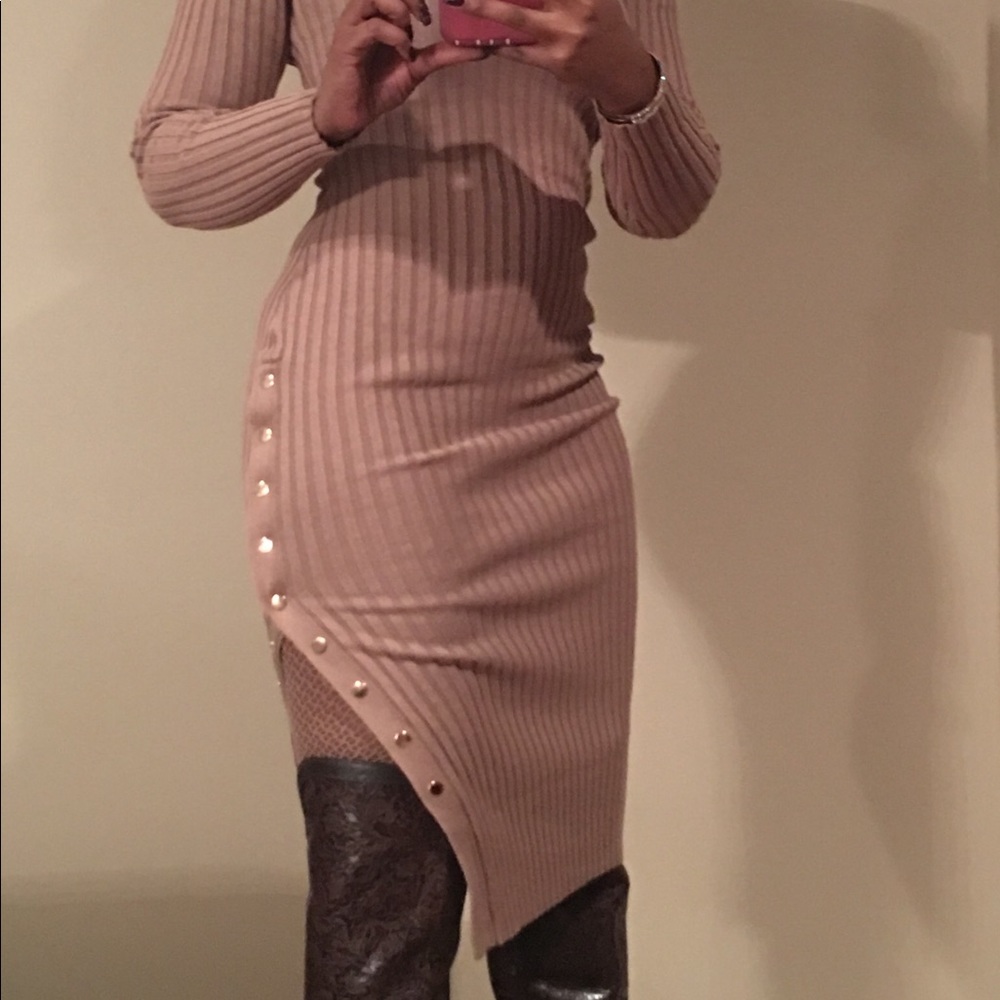 Tan party dress (picture looks pink but it isn't)